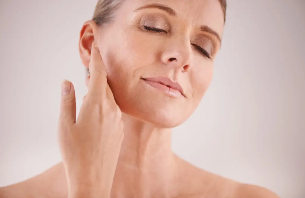 mature woman with beautiful skin
