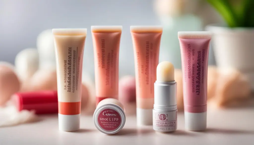 range of lip balms